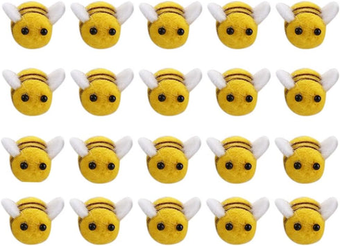 20 Pcs Wool Felt Bumble Bee,Cute Bee Craft Ball,Mini Crafts Ball Bumble Bee,for Baby Shower Decoration DIY Craft Jewelry Accessory...