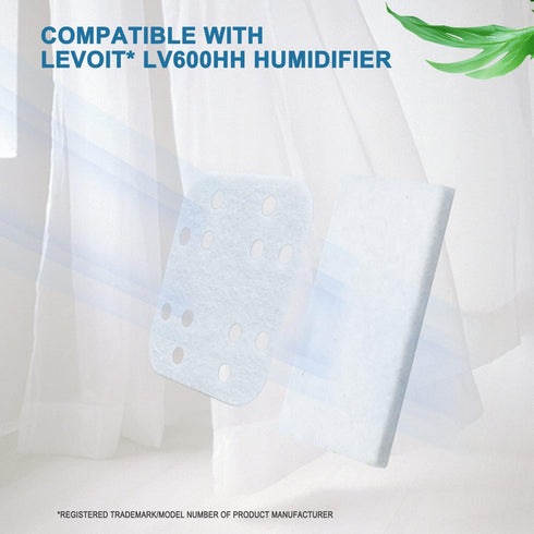 40 Pack Humidifier Aroma Pads and Mineral Absorption Pads for LEVOIT LV600HH, LV600S, OasisMist450S - White Descaling Pads and Replacement Wicks F...
