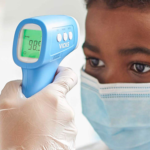 Vicks Non-Contact Infrared Thermometer for Forehead, Food and Bath – Fast, Reliable, and Clinically Proven Accuracy for Adults, Babies, Toddlers a...