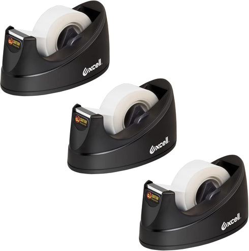 Excell Mini Desktop Tape Dispenser (1" core) with Adhesive Bottom, Easy for One Hand Use, Cute Tape Dispensers Use for Home, Office Gift Store and...