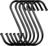 5 inch Extra Large S Hooks for Hanging, 6 Pack Heavy Duty Black S Hooks for Closet,Jeans Plants Jewelry Kitchen Pot Pan Cups Towels Hats...