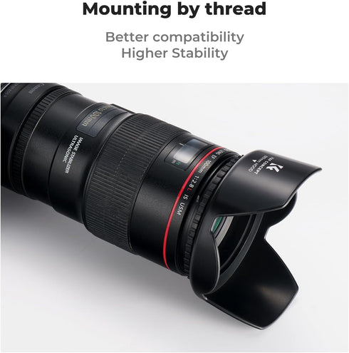 K&F Concept 67mm Tulip Flower Lens Hood for Canon, Nikon, Sony Cameras with EF-S 18-135mm f3.5-5.6, RF 24-105mm f4-7.1, Sony FE 85mm f1.8, Sigma 1...