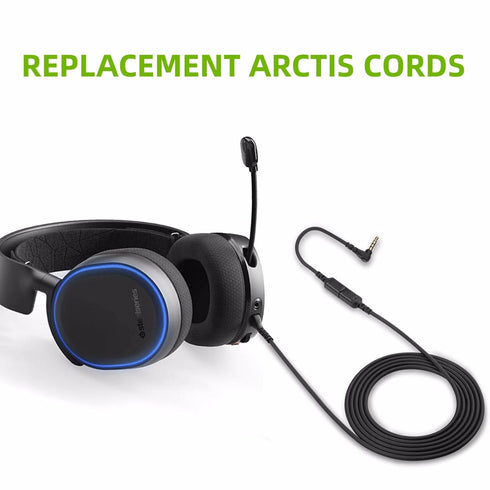 Saipomor Replacement 3.5 Male to Female Audio Cable Adapter Compatible with SteelSeries Arctis3 Arctis5 Arctis Nova3 Arctis7 Arctis Pro+ GameDAC A...
