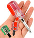 6PCS Mini Stubby Screwdriver Sewing Machine Screwdriver Set, Small Flat Head Screwdriver Short Phillips Screwdriver 2-in-1 Cross-Head Flathead Int...