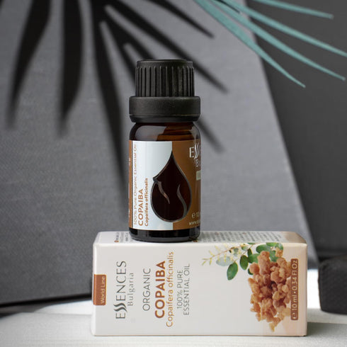 Essences Bulgaria Organic Copaiba Essential Oil 0.34 Fl Oz 10ml Copaifera officinalis - 100% Pure Natural Undiluted Therapeutic Grade Aromatherapy...