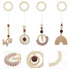 Toddmomy 4Pcs Baby Gym Wood Toys Wooden Hanging Toy Wood Activity Pendant Hanging Toy Sensory Toys Nursery Decor...