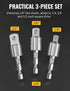 Tool Gift for Man, 3-Piece Power Drill Sockets Adapter Sets, 360°Rotatable Hex Shank Impact Driver Socket Adapter, Socket to Drill Adapter 1/4" 3/...