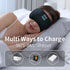 Bluetooth Headphones Headband Eye Mask Wireless Bluetooth Sleep Mask for Side Sleepers Velcro Adjustable Bluetooth 5.2 Speaker Microphones Airplan...