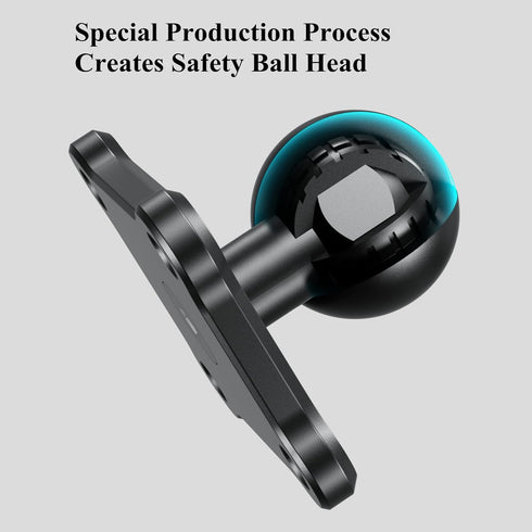 BRCOVAN 1'' Ball Mount Base with Aluminum Alloy 4-Hole AMPS Square Plate & 1'' TPU Ball Adapter Compatible with RAM Mounts B Size 1 Inch Ball Doub...