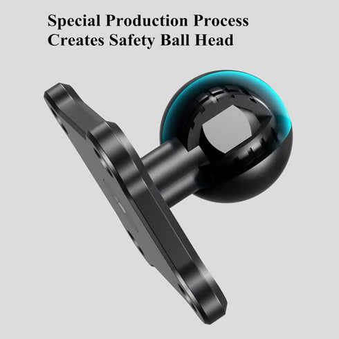 BRCOVAN 2 PCS, 1'' Ball Mount Base with Aluminum Alloy 4-Hole AMPS Square Plate & 1'' TPU Ball Adapter Compatible with RAM Mounts B Size 1 Inch Ba...