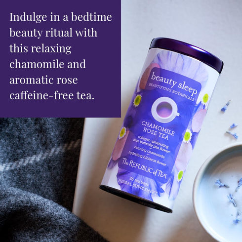 The Republic of Tea - Beautifying Botanicals® Beauty Sleep Chamomile Rose Herbal Tea Bags (36 count)...