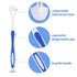 2 Pieces Autism Toothbrush Three Bristle Travel Toothbrush for Complete Teeth and Gum-Care, Great Angle Bristles Clean Each Tooth, Soft and Gentle...