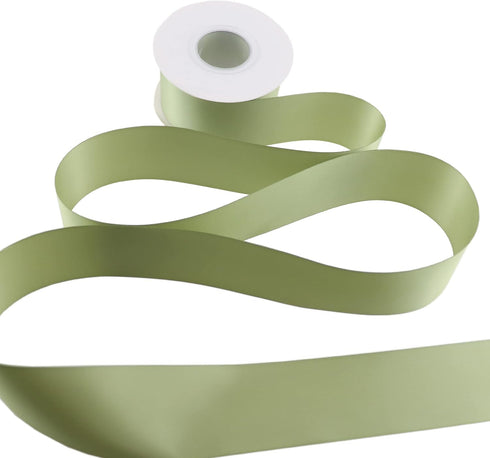 Sage Green Ribbon Double Face Satin Ribbon 2 Inch Moss Ribbon for Wedding Bridal Bouquet Baby Shower Party Decorations - 25Yards...