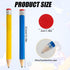 2pcs 13 Inch Wooden Jumbo Pencils, Blue & Yellow Large Toy Pencil with Cap & Eraser Oversized Giant Big Pencil Funny Extra Huge Novelty Pencil for...