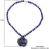 Shop LC Carved Rose Blue Lapis Lazuli Beaded Necklace for Women 925 Sterling Silver Rhodium Plated Gifts for Women Size 18" Birthday Gifts...