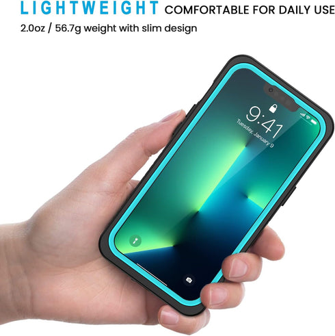 Lanhiem for iPhone 13 Pro Case, IP68 Waterproof Dustproof Shockproof Cases with Built-in Screen Protector, Full Body Heavy Duty Protective Cover f...