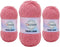Jeans 60% Cotton 40% Acrylic Amigurumi Yarn,Soft, Fine/Sport (2) for Crochet and Knitting (3 x 3.52 Oz) / (3 x 360 Yd) (11617 - Pink)......