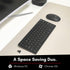 Macally Small Wireless Keyboard and Mouse Combo for PC - an Essential Work Duo - 2.4G - 78 Compact Key Cordless Mouse and Keyboard Combo with Mini...