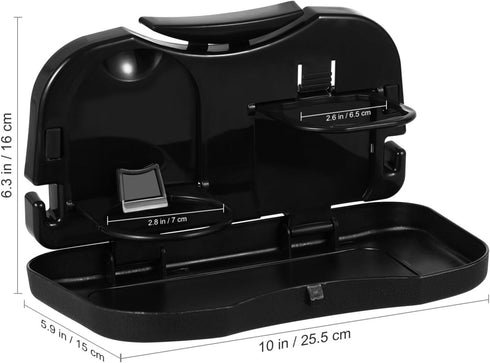 DOITOOL Car Headrest Seat Back Dining Table, Multi- Functional Foldable Car Seat Tray, Cup Holder Drink Pocket Food Tray Universal Liberate Your H...