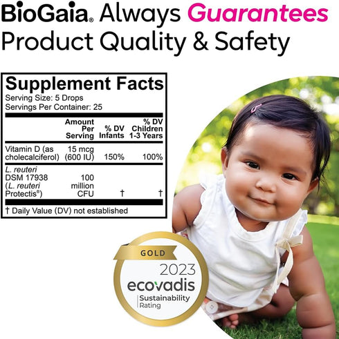 BioGaia Immune Active Baby Probiotic Drops + Vitamin D | for Digestive & Immune Health | for Babies & Toddlers 0-36 Months | Pediatrician Trusted ...