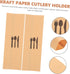 100pcs Kraft Paper Cutlery Set Kraft Paper Silverware Bags Dinner Table Decor Disposable Cutlery Utensil Holder Disposable Fork Wedding Disposable...