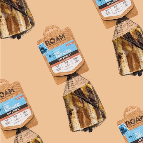 ROAM Pet Treats Ossy Baby Back Rib – Ostrich Dog Chew Contains 4 Chews for Dogs (Pack of 2)...