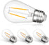 addlon LED Replacement Bulbs 2W S14 4 Pack Waterproof E26 Screw Base for Outdoor LED String Lights Shatterproof...