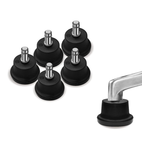 AXL Bell Glides Replacement Office Chair or Stool Swivel Caster Wheels to Fixed Stationary Castors, Replacement Chair Without Wheels and High Bell...