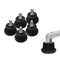 AXL Bell Glides Replacement Office Chair or Stool Swivel Caster Wheels to Fixed Stationary Castors, Replacement Chair Without Wheels and High Bell...
