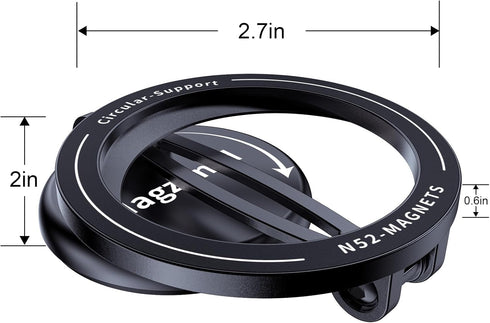 for MagSafe Car Holder, 17 Ultra-Strong Magnets, 360° Rotating Magnetic Phone Holder for Dashboard, Compatible for iPhone 15/14/13 Pro Max/Plus/Mi...