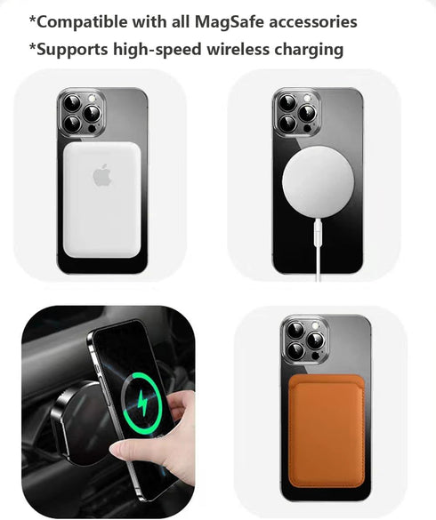 Clear Case for iPhone 11 Pro Max Case Compatible with MagSafe Built-in Camera Lens Protector Soft Shockproof Slim Magnetic Case for iPhone 11 Pro ...