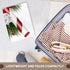 3dRose Towel, Pretty Candy Cane with Bells Illustration...