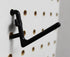 JSP Manufacturing Pegboard Hooks Non-Locking Plastic L Style Hook | Garage Tool Storage Craft Hooks Pegboard Accessories (100, Black)...