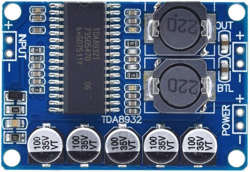 HiLetgo 2pcs TDA8932 35W Mono Digital Amplifier Board Low Power Consumption Stereo Amplifier...