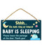 Funplus Baby Sleeping Sign for Front Door - Do Not Knock or Ring - 10?x5? PVC Plastic Hanging Sign?Please do not knock or ring the bell, it upsets...