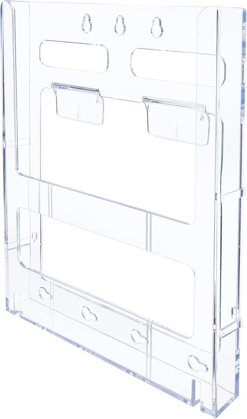 Deflecto Lit Loc Interlocking Magazine Holder, Clear, 11-1/4" x 9” x 1-1/4" (772001)...