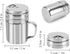 Accmor 5oz Salt and Pepper Shakers with Adjustable Pour Holes, Stainless Steel Dredge Shaker, Seasoning Spice Shakers for Salt Pepper Cinnamon Sug...