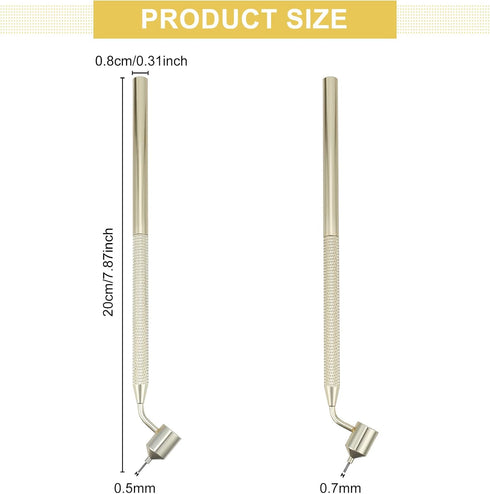 2Pcs Fine Line Painting Pen (0.5mm&0.7mm), Precision Touch Up Paint Detailing Applicator Pen for Rock Chips and Scratch Repair...