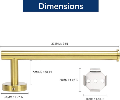 NearMoon Hand Towel Holder/Towel Ring, Thicken Stainless Steel Hand Towel Bar for Bathroom, Rustproof Wall Mounted Towel Rack, Contemporary Style ...