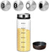 10 oz Salt and Pepper Shakers with Adjustable Outlet Holes Clear Glass Shaker Bottles Spice Seasoning Cans for Kitchen Decor Home Restaurant BBQ C...