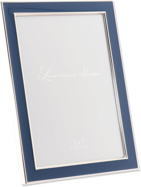 Lawrence Frames 586457 5x7 Navy Enamel Picture Frame, Blue...