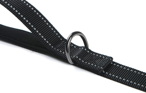 Heavy Duty Dog Leash for Medium to Large Dogs with Two Padded Handles 5FT, Double Handle Dog Leash (Black, 5 FT x 1" Wide)...