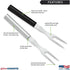Rada Cutlery Carving Fork, Made in USA, Black Handle...