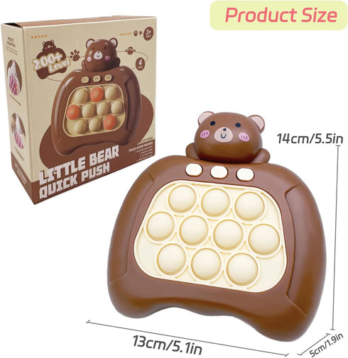 Handheld Fast Speed Pushing Game Pop The Target Interactive Educational Sensory Fidget Toy for Kids Adults Fun Gift for Children 3-12 (Bear)...