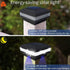 INDARUN 4x4 Solar Post Cap Led Lights Outdoor Fit 4x4 5x5 6x6 Wooden Posts, Fence Deck Post Lights Solar Powered Waterproof Landscape Lighting 650...