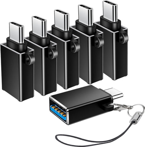 USB C to USB Adapter 6 Pack,USB to USB C Adapter,USB-C to USB Adapter,USB A to USB C Adapter,USB C Male USB Female OTG Adapter for MacBook Pro,iPa...