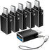 USB C to USB Adapter 6 Pack,USB to USB C Adapter,USB-C to USB Adapter,USB A to USB C Adapter,USB C Male USB Female OTG Adapter for MacBook Pro,iPa...