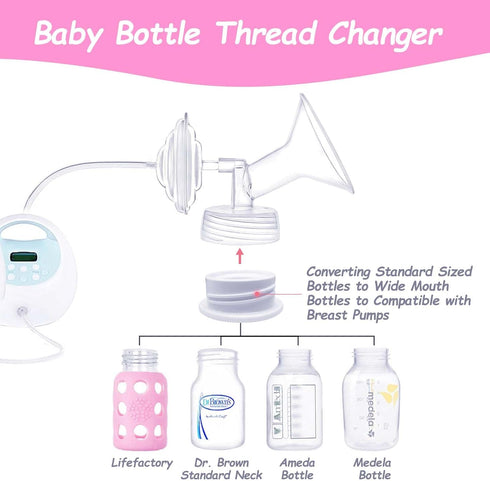 BABORUI Breastmilk Storage Set, 2Pcs Breastmilk Storage Bag Adapters with 20Pcs Milk Storage Bags for Fridge or Freezer, BPA Free Breastfeeding Es...