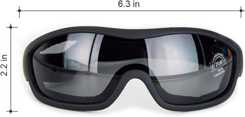 Viriber Motorcycle Goggles - UV Protective Outdoor Glasses, Dust-proof Combat Goggles (Deep Black)...