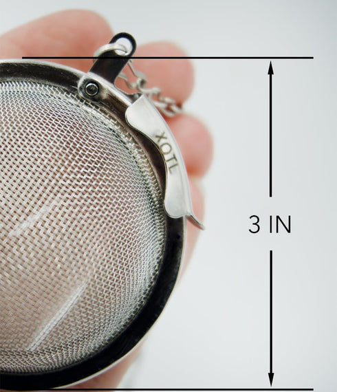 3 Inch Stainless Steel Tea Ball Infuser, Silver - Loose Leaf Tea Steeper and Spice Infuser - Perfect for Tea, Herbs, Spices, Cooking - 2 PCS...